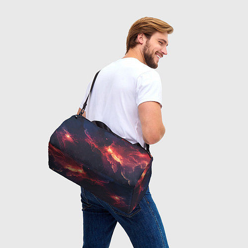 Спортивная сумка Космическое пламя / 3D-принт – фото 3