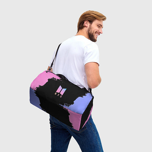 Спортивная сумка BTS Blue And Pink / 3D-принт – фото 3