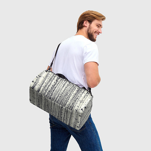 Спортивная сумка Русские берёзки - роща / 3D-принт – фото 3