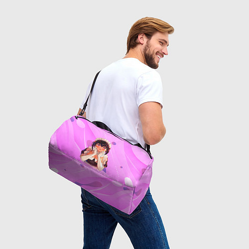 Спортивная сумка Моя новая горничная очень подозрительна розовый фо / 3D-принт – фото 3