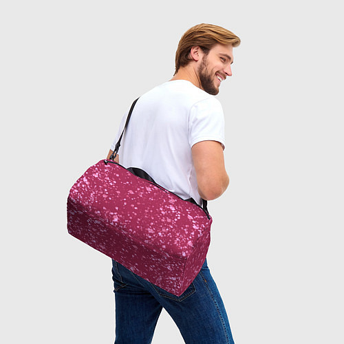 Спортивная сумка Текстура Розовый взрыв / 3D-принт – фото 3