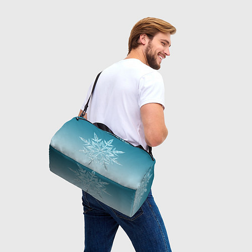 Спортивная сумка Резная снежинка / 3D-принт – фото 3
