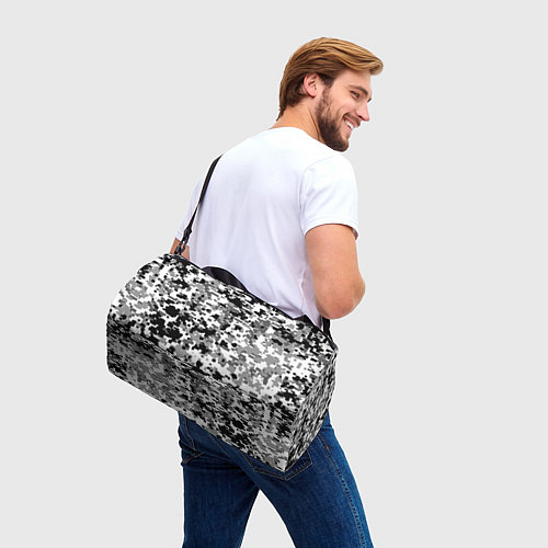 Спортивная сумка Городской пиксель камуфляж / 3D-принт – фото 3