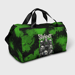 Сумки спортивные Slipknot green abstract, цвет: 3D-принт