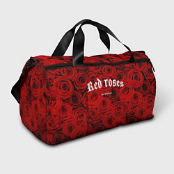 Сумки спортивные Красный розы, цвет: 3D-принт