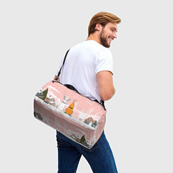 Сумки спортивные Заяц и морковь, цвет: 3D-принт — фото 2