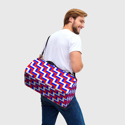 Спортивная сумка Плетение триколор / 3D-принт – фото 3