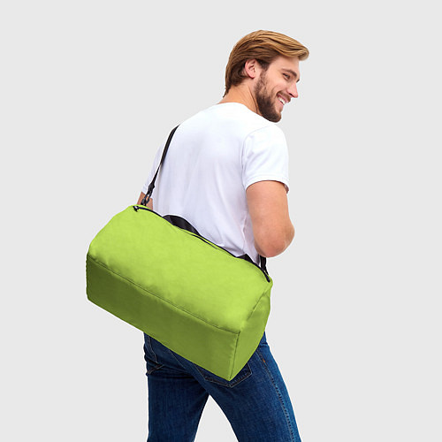 Спортивная сумка Текстурированный ярко зеленый салатовый / 3D-принт – фото 3