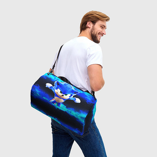 Спортивная сумка Sonic неоновый дым / 3D-принт – фото 3