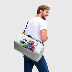 Сумки спортивные Человек - бензопила Пауэр неон, цвет: 3D-принт — фото 2