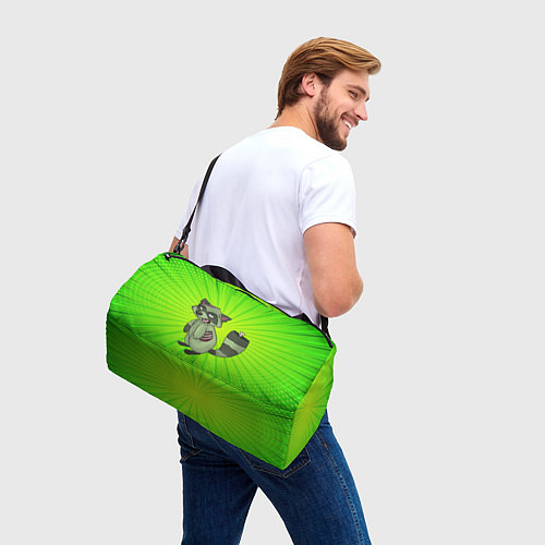 Спортивная сумка Енот зомби / 3D-принт – фото 3