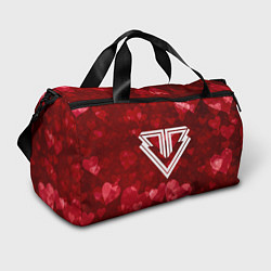 Сумки спортивные Big bang red hearts, цвет: 3D-принт