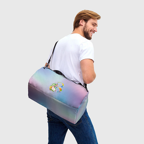 Спортивная сумка Цветочная восьмёрка / 3D-принт – фото 3