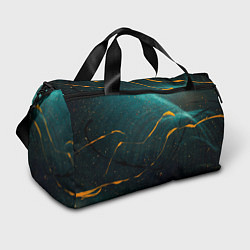 Сумки спортивные Тёмно-синий дым и жёлтая краска, цвет: 3D-принт
