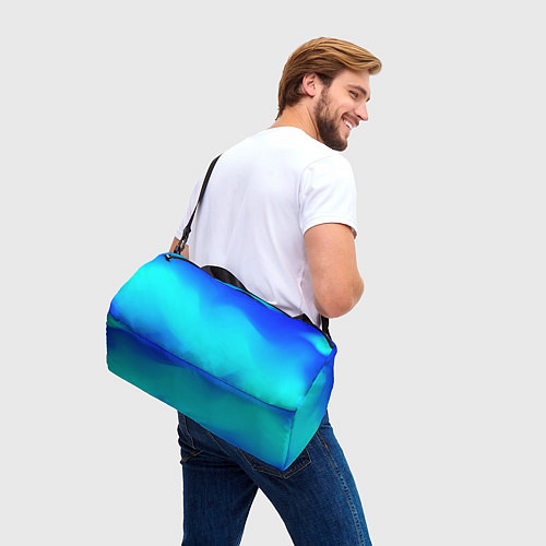 Спортивная сумка Градиент синий / 3D-принт – фото 3