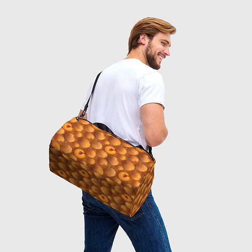 Спортивная сумка Сочная текстура из персиков / 3D-принт – фото 3
