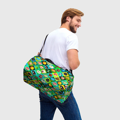 Спортивная сумка Марио паттерн / 3D-принт – фото 3