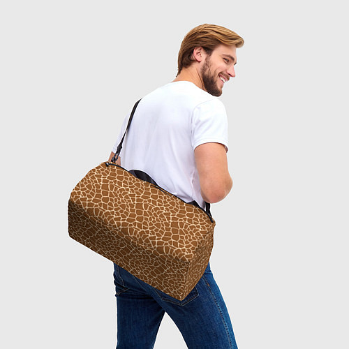 Спортивная сумка Пятнистая шкура жирафа / 3D-принт – фото 3