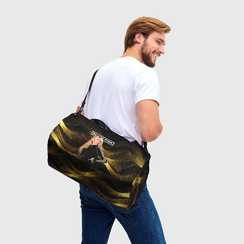 Спортивная сумка Rose gold black / 3D-принт – фото 3