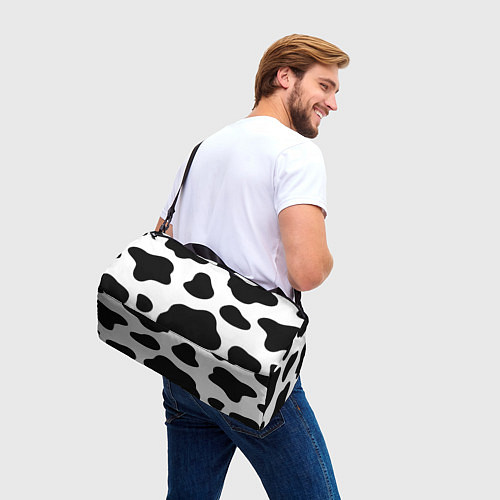 Спортивная сумка Принт - пятна коровы / 3D-принт – фото 3
