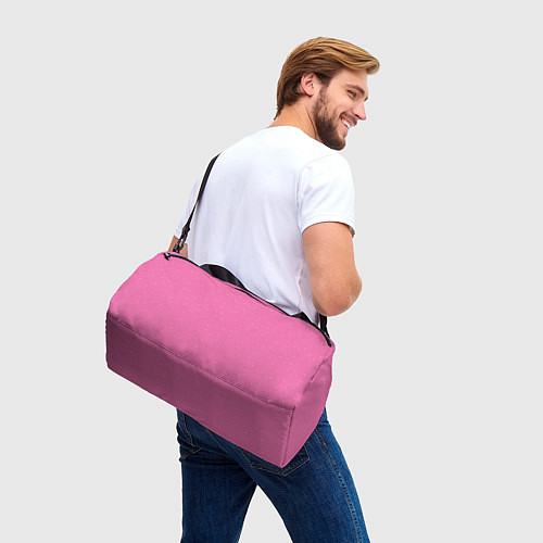 Спортивная сумка Нежный розовый кружочки / 3D-принт – фото 3