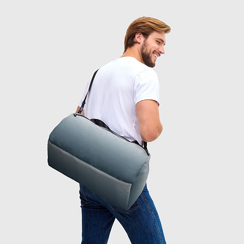 Спортивная сумка Серый градиент капли / 3D-принт – фото 3