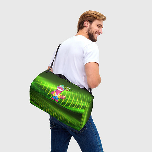 Спортивная сумка Даг Бравлы зеленый фон / 3D-принт – фото 3