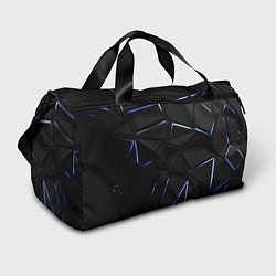 Сумки спортивные Black texture neon line, цвет: 3D-принт