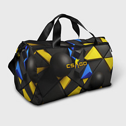 Сумки спортивные CSGO blue yellow abstract, цвет: 3D-принт