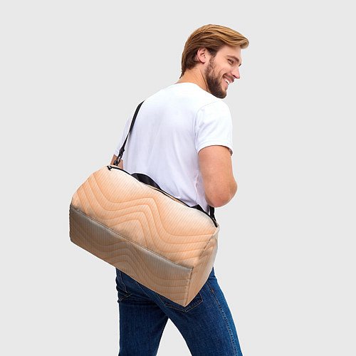 Спортивная сумка Полосатый оранжевый градиент / 3D-принт – фото 3