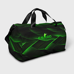 Спортивная сумка CSGO green abstract lines