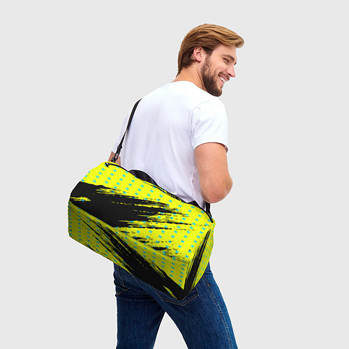 Спортивная сумка Гранж в стиле аниме Киберпанк / 3D-принт – фото 3