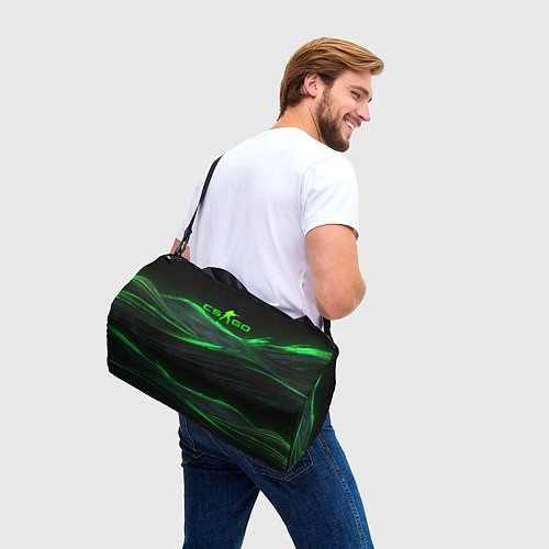 Спортивная сумка CSGO neon green logo / 3D-принт – фото 3