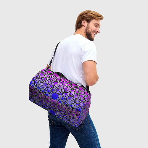 Спортивная сумка Абстрактный иллюзорный градиент / 3D-принт – фото 3