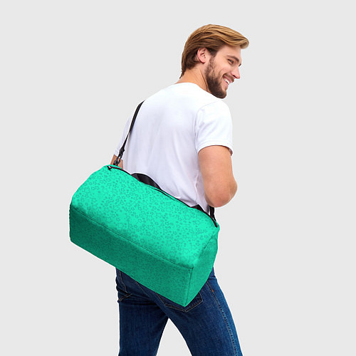 Спортивная сумка Звёздочки светло-зелёный / 3D-принт – фото 3