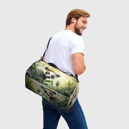 Спортивная сумка Лемур акварель / 3D-принт – фото 3