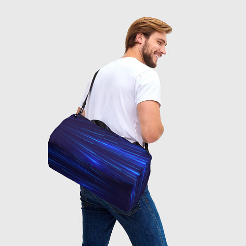 Спортивная сумка Яркие неоновые полосы - минимализм / 3D-принт – фото 3