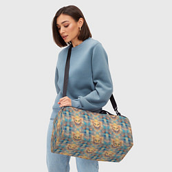 Сумки спортивные Мордашка котика узор, цвет: 3D-принт — фото 2