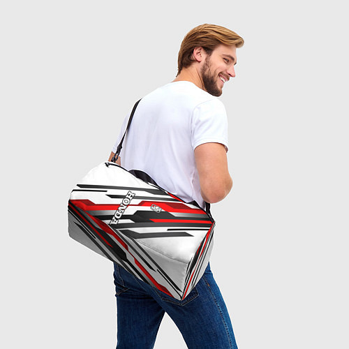 Спортивная сумка Honda - red and white / 3D-принт – фото 3