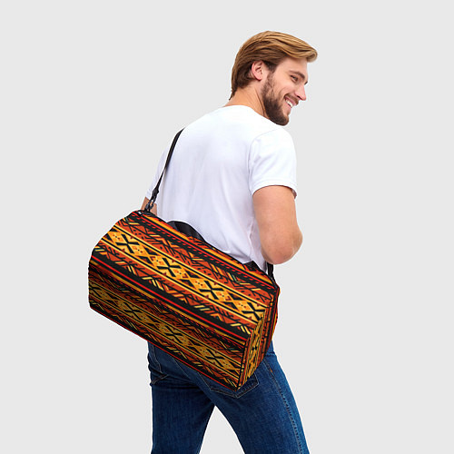 Спортивная сумка Узор в этническом стиле масаев / 3D-принт – фото 3