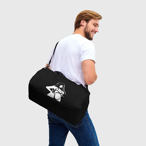 Спортивная сумка Унохана на черном фоне / 3D-принт – фото 3