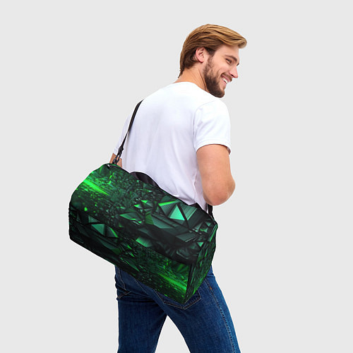 Спортивная сумка Зеленые сны в абстракции / 3D-принт – фото 3