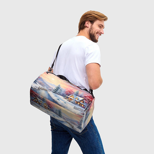 Спортивная сумка Сказочная метель подарков / 3D-принт – фото 3