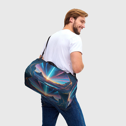 Спортивная сумка Фантастический пейзаж со вспышкой / 3D-принт – фото 3
