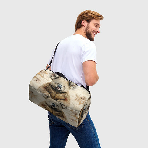 Спортивная сумка Коала в стиле диаграмм Давинчи / 3D-принт – фото 3
