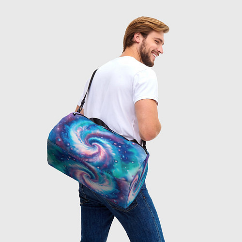 Спортивная сумка Галактический тай-дай / 3D-принт – фото 3