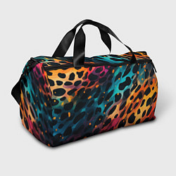 Сумки спортивные Разноцветный леопардовый паттерн, цвет: 3D-принт
