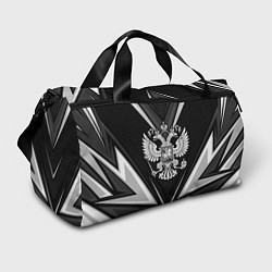 Сумки спортивные Герб России- черно-белый, цвет: 3D-принт