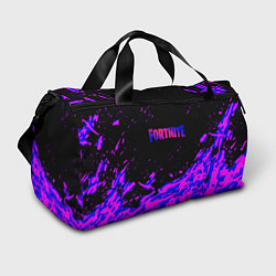 Сумки спортивные Fortnite neon logo steel, цвет: 3D-принт