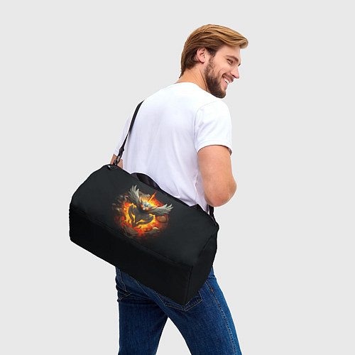 Спортивная сумка Огненный символ орла / 3D-принт – фото 3
